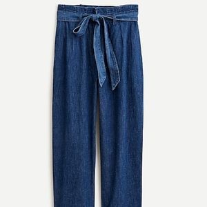 J. Crew chambray paper bag pants, Size 8, NWT